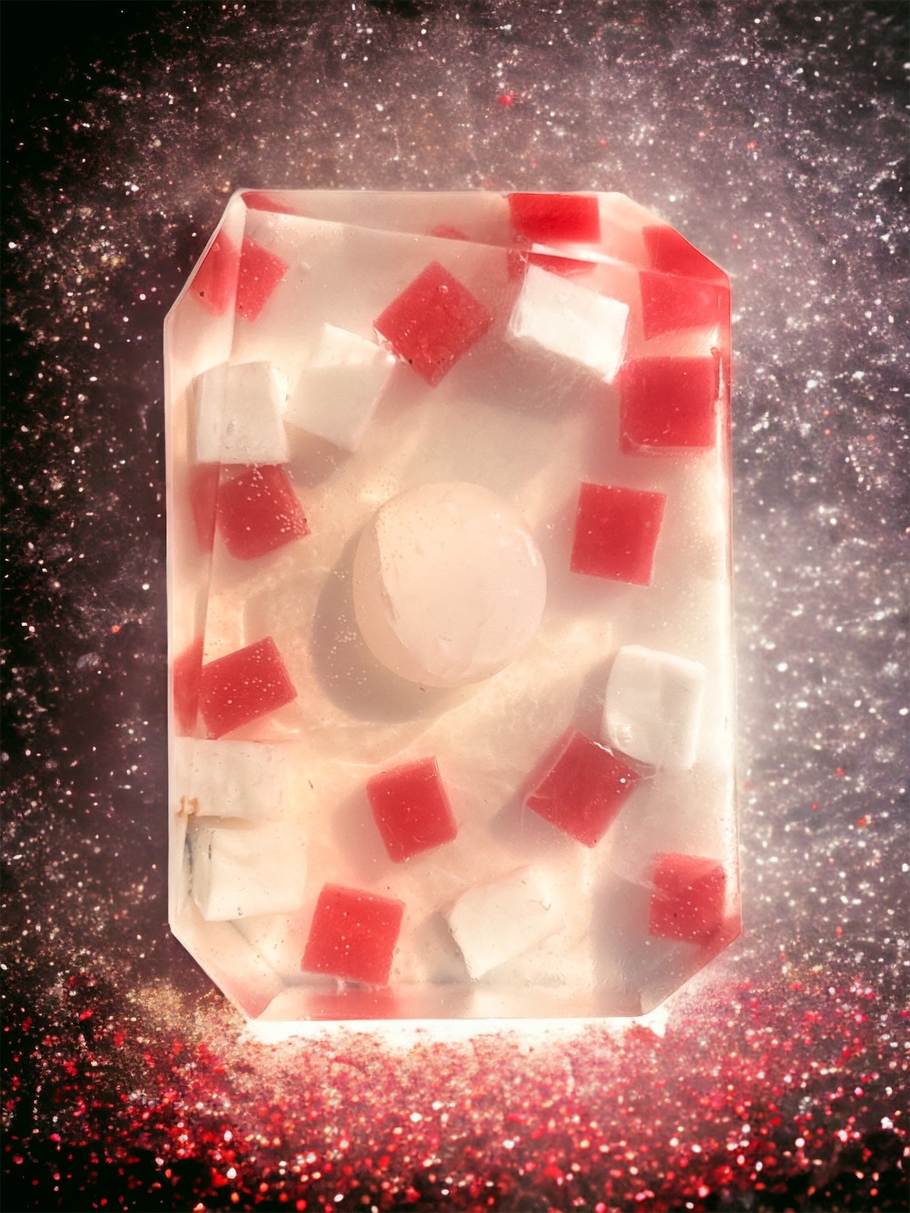 Candy Cane - Crystal Infused Soap Bar