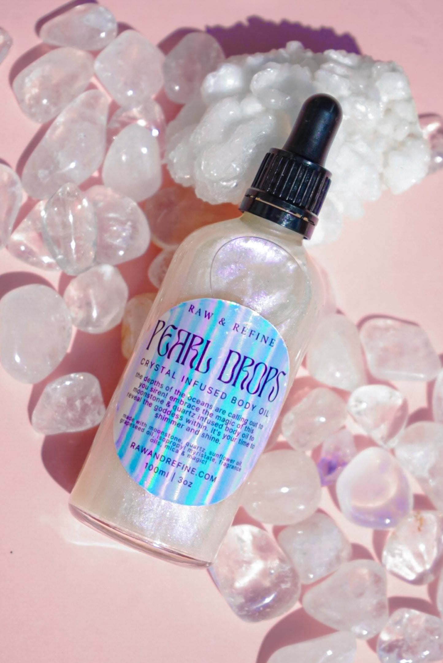 Pearl Drops - 3oz Crystal Infused Body Oil