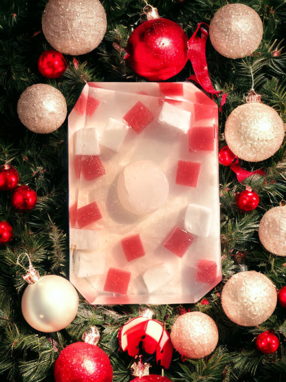 Candy Cane - Crystal Infused Soap Bar