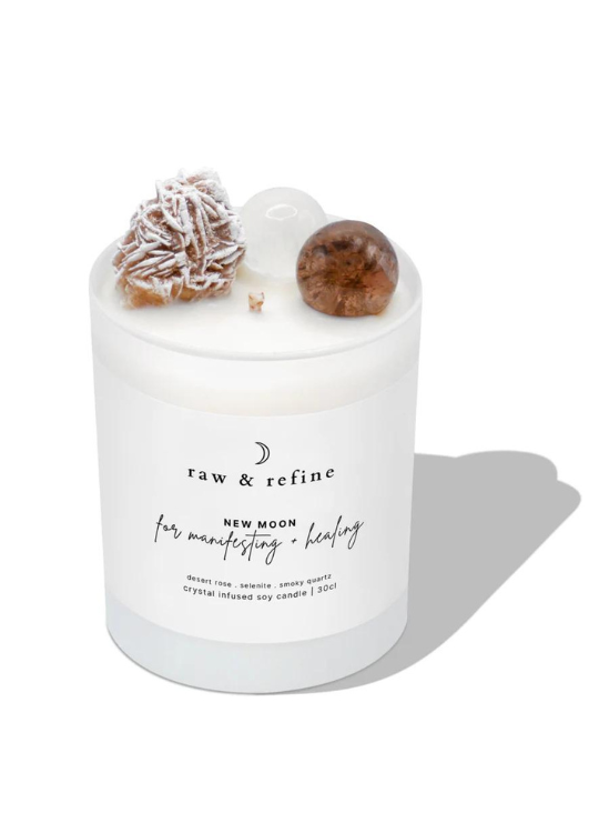 New Moon Candle - Manifesting + Healing