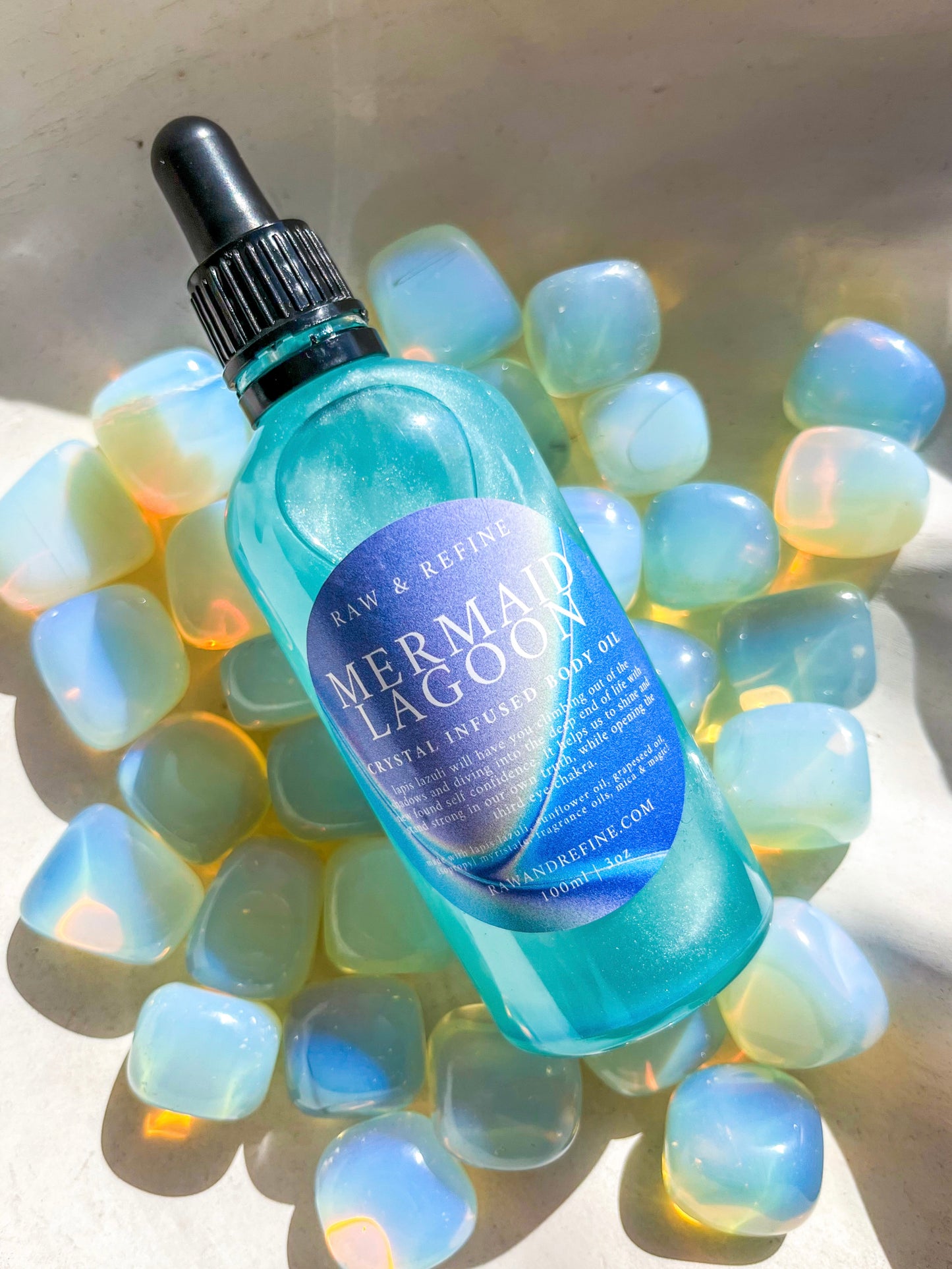 Mermaid Lagoon - 3oz Crystal Infused Body Oil
