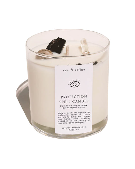 Protection Spell Crystal Candle