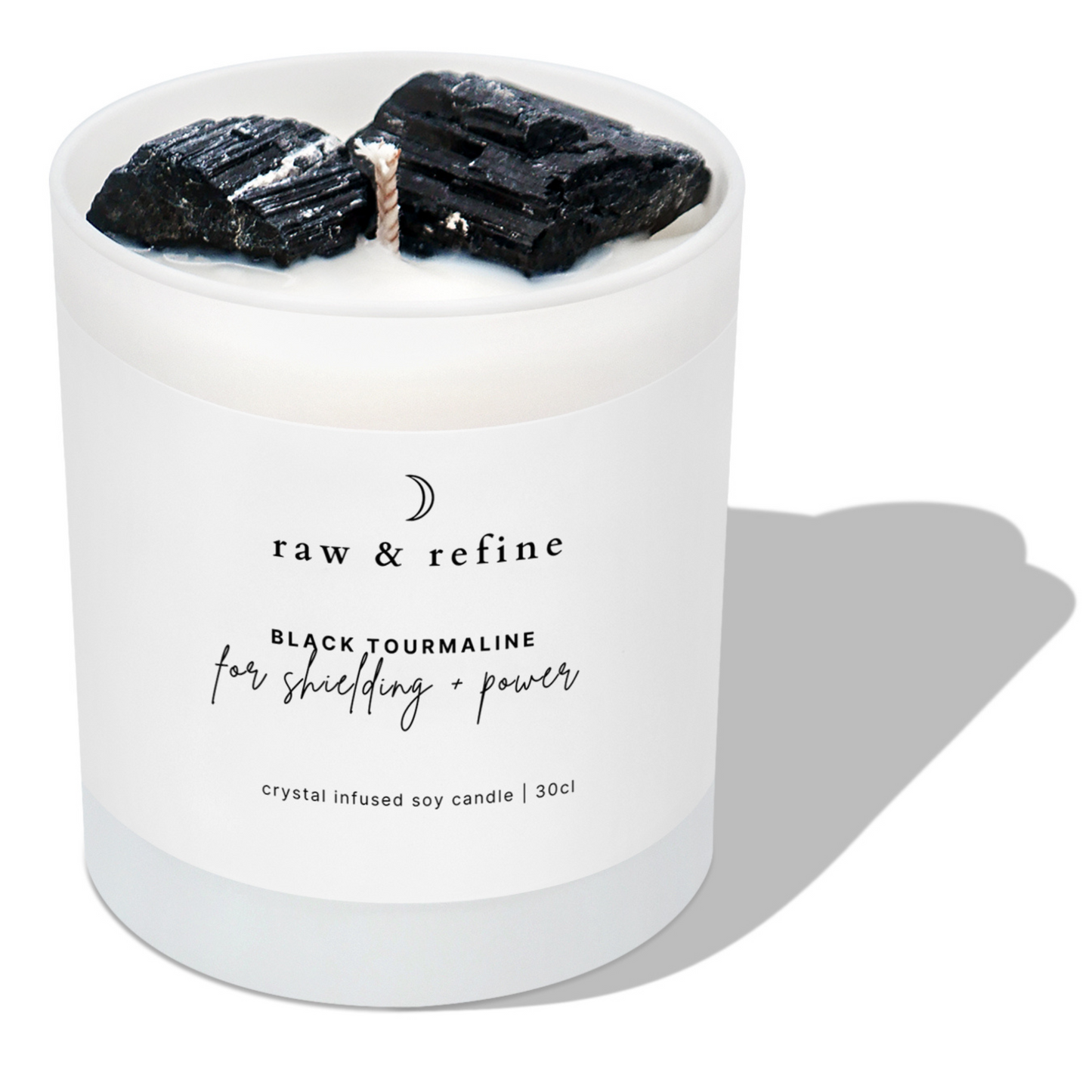 Black Tourmaline Candle - Shielding + Power