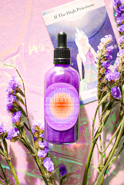 The High Priestess - 3oz Crystal Infused Body Oil